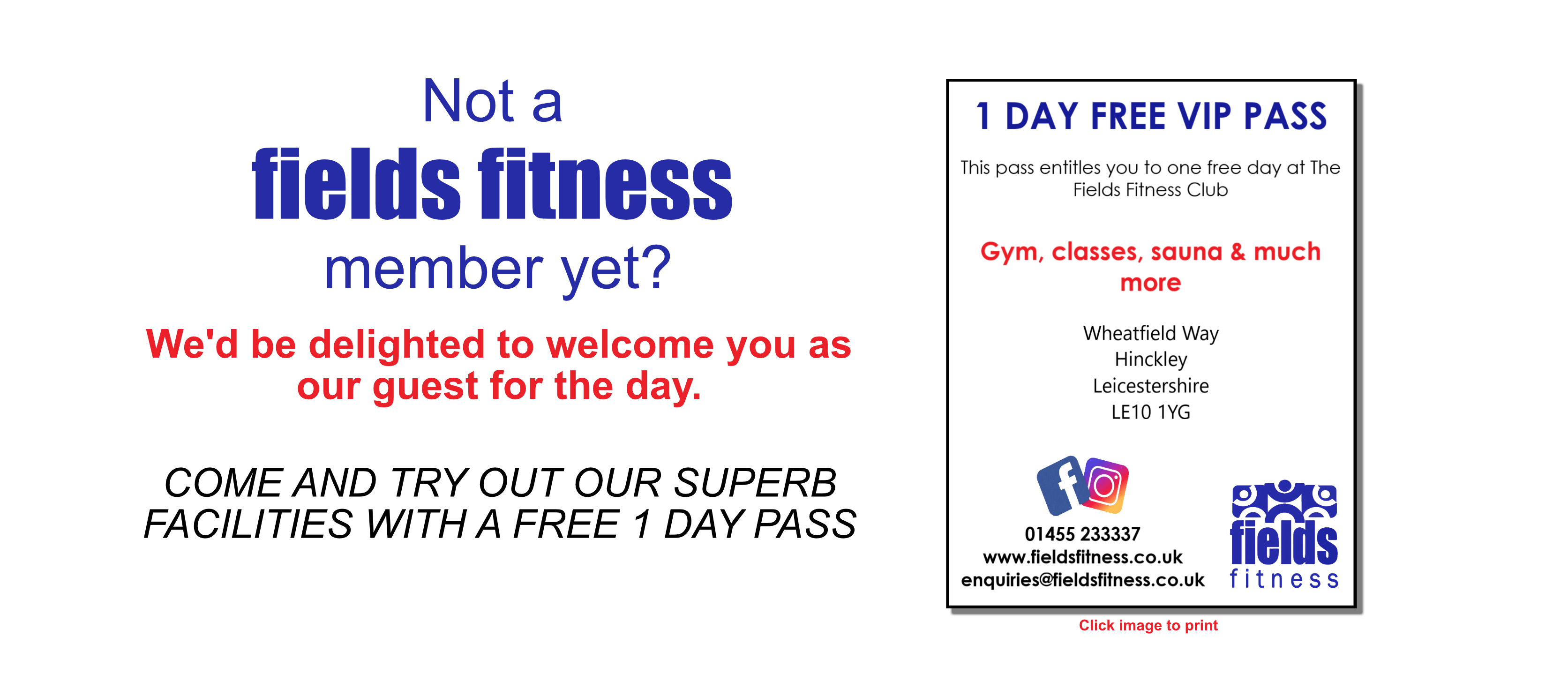 Fields Fitness Class Timetable